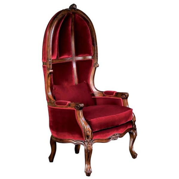 Sumptuoulsly carved solid mahogany antique replica Ballon Chair Elegant